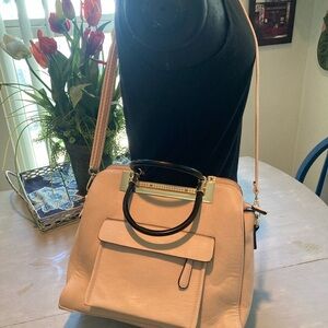 Cream Satchel Bag with Sophisticated Design